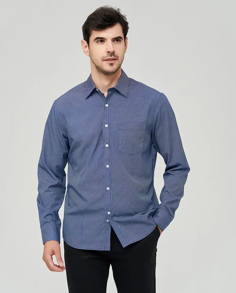 Thumbnail: Men’s Slim Fit Stretch Business Dress Shirt Long Sleeve