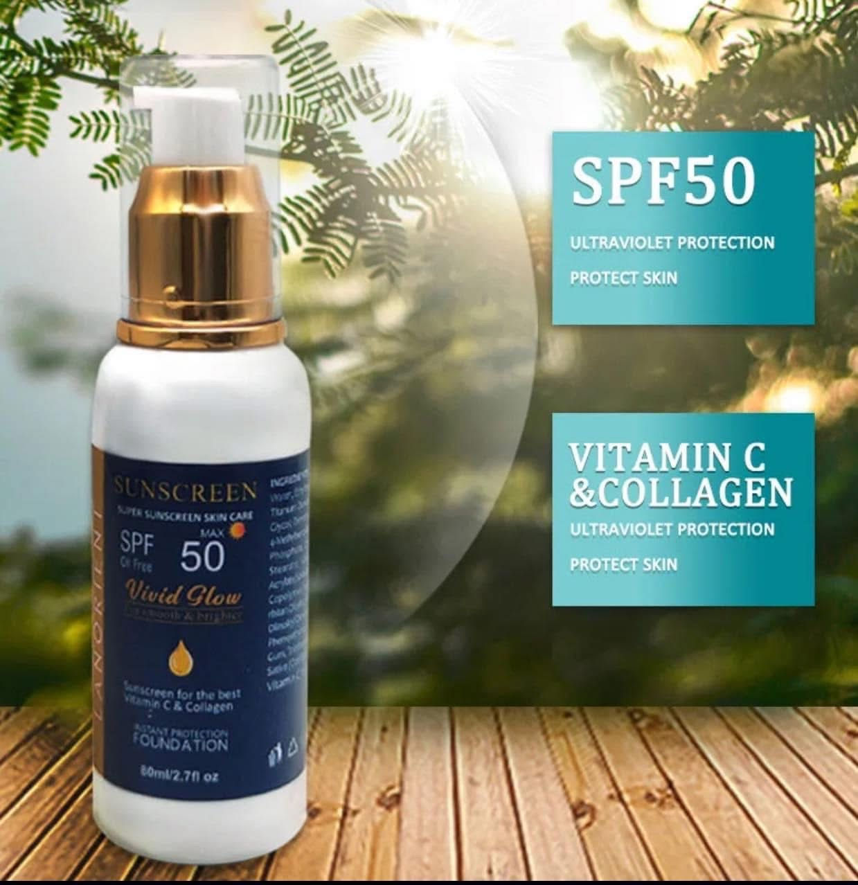 Crème Solaire au Collagène et à la vitamine C