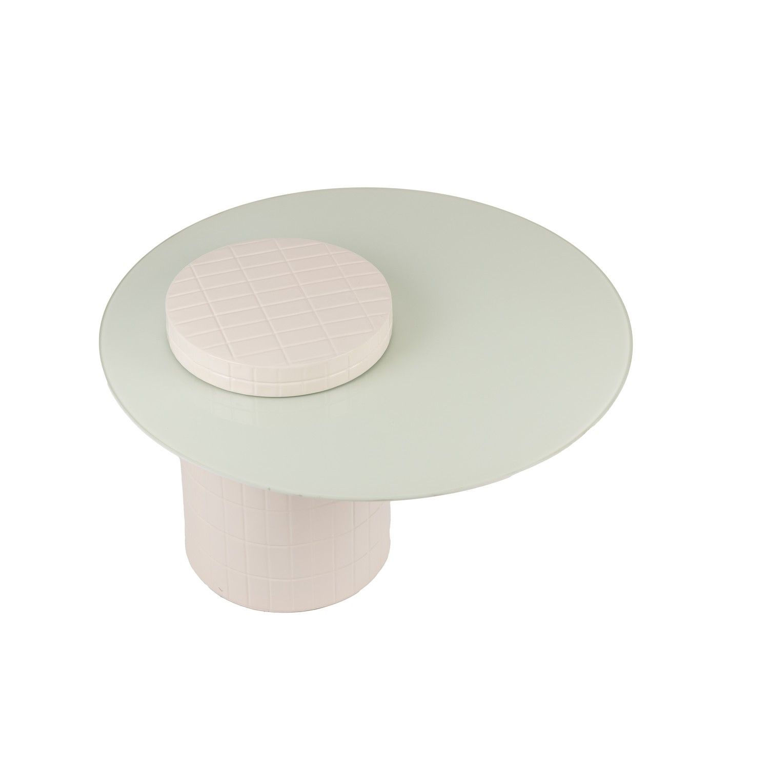 Table d'appoint 80xH49cm blanc Bowie