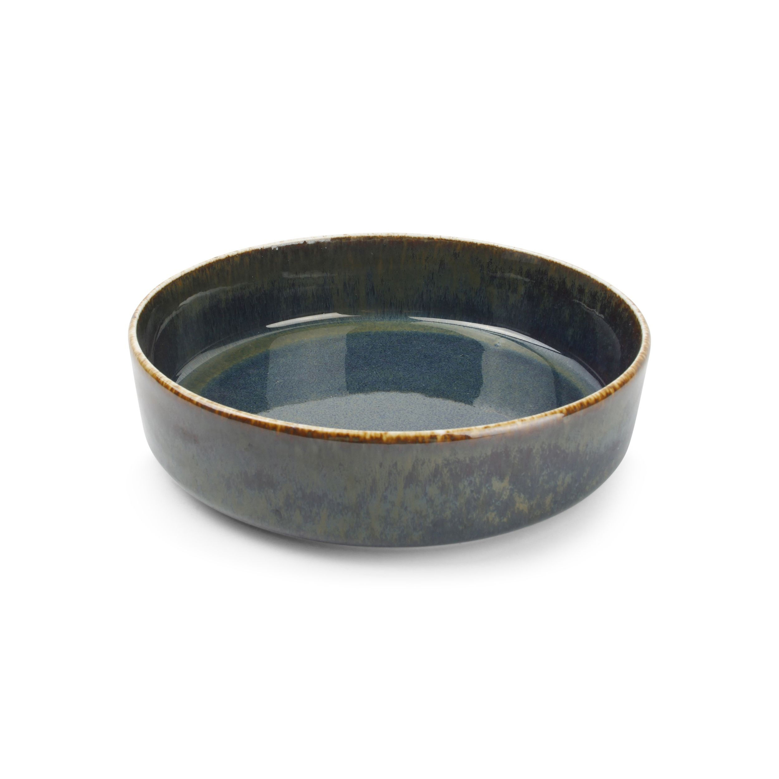 Pila assiette vert 19x5cm reactif porcelaine
