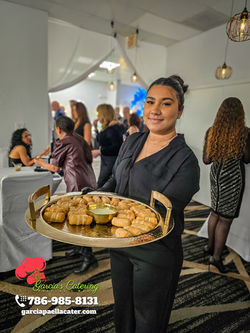 Passing appetizers at Vacatia Award Ceremony