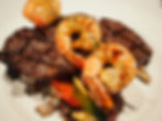 Grilled Flank Steak & Garlic Shrimp