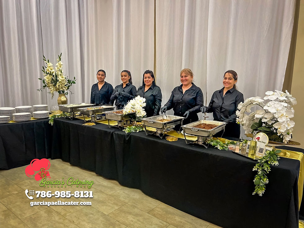 Our staff member happily serving the food.