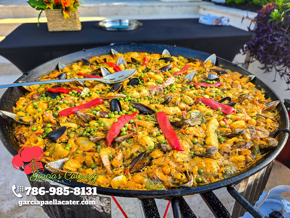 Mixed paella for a birthday party