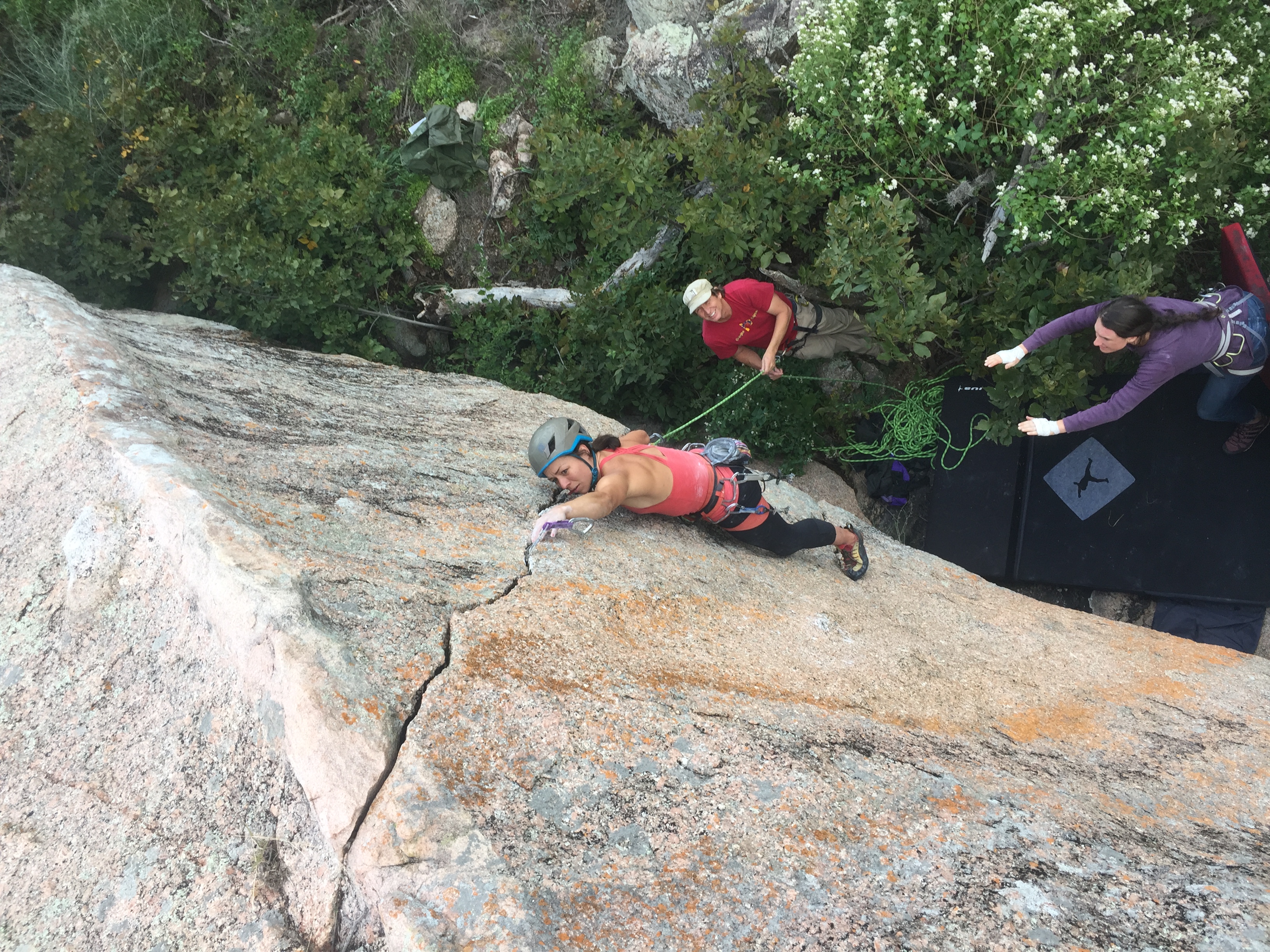 Spiderman, 5.11+ Trad route