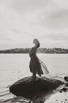 Pregnant woman sunset