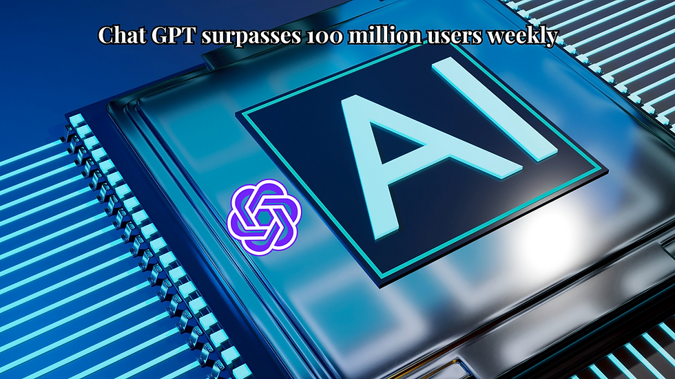 ChatGPT, the AI language model developed by OpenAI, has surpassed 100 million weekly users, marking a significant milestone in the evolution of AI-powered conversational agents.