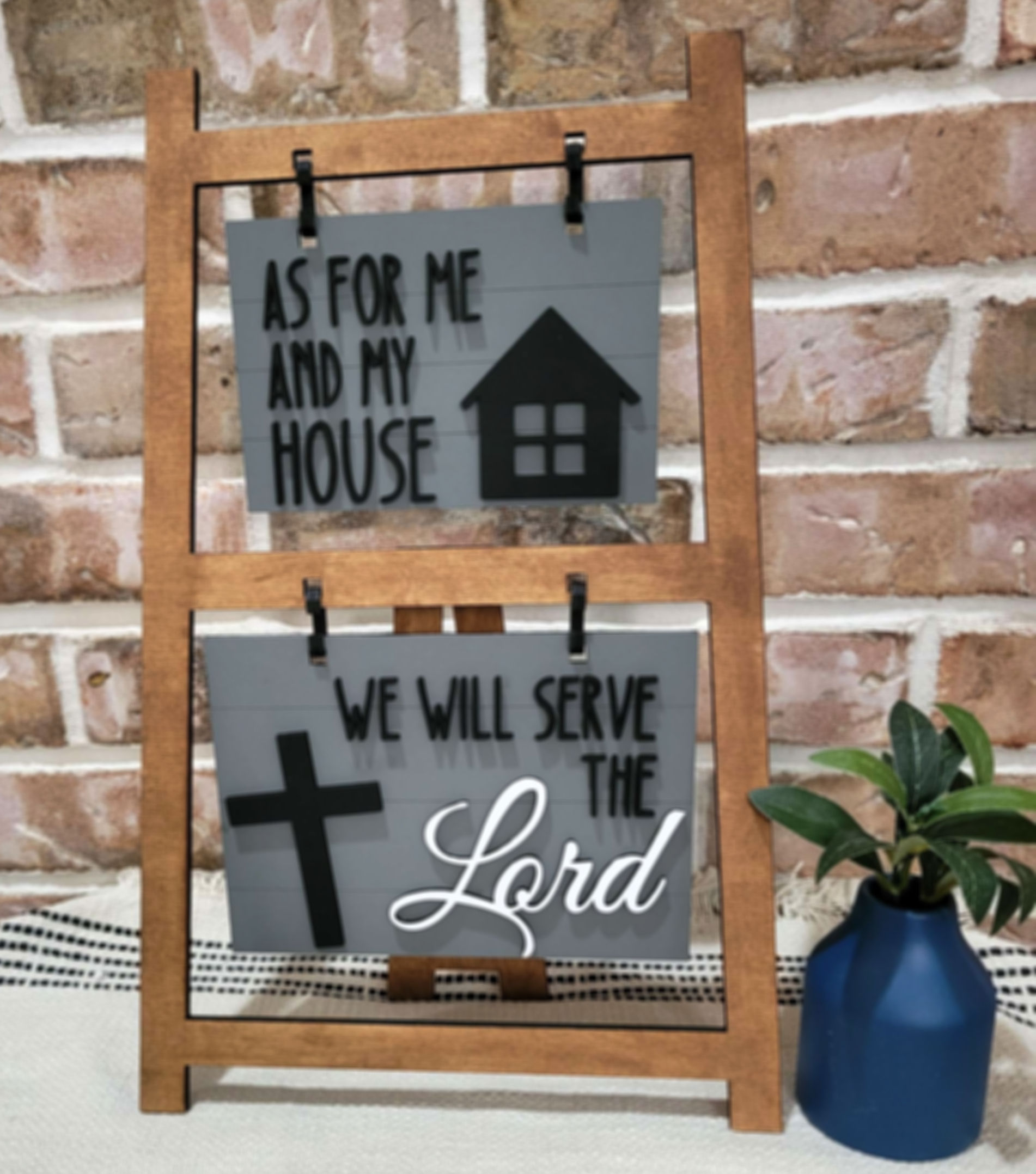 Serve the Lord easel tile set