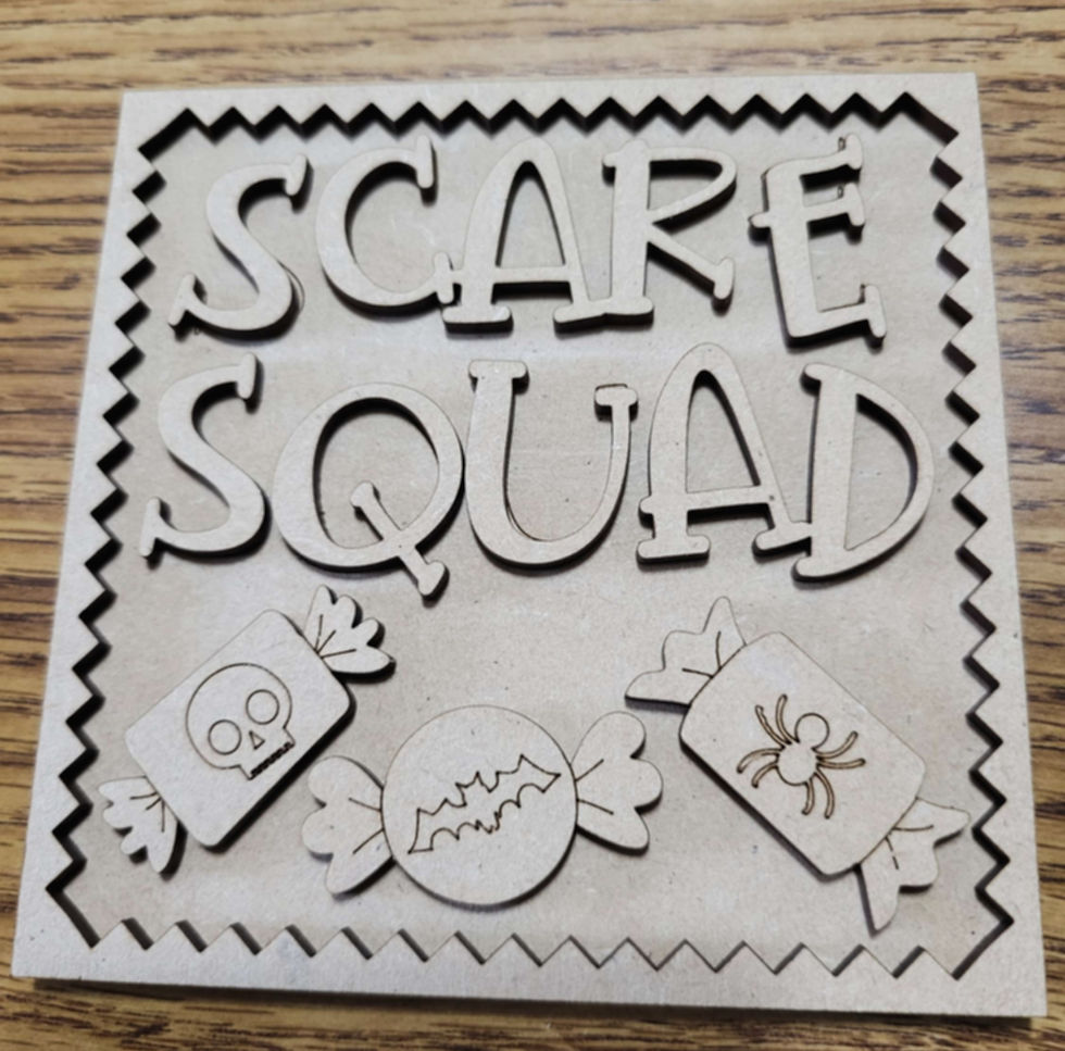 Thumbnail: DIY Halloween interchangeable tiles Set of 9 (Unfinished)