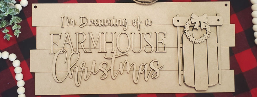 Thumbnail: I'm Dreaming of a Farmhouse Christmas Sign