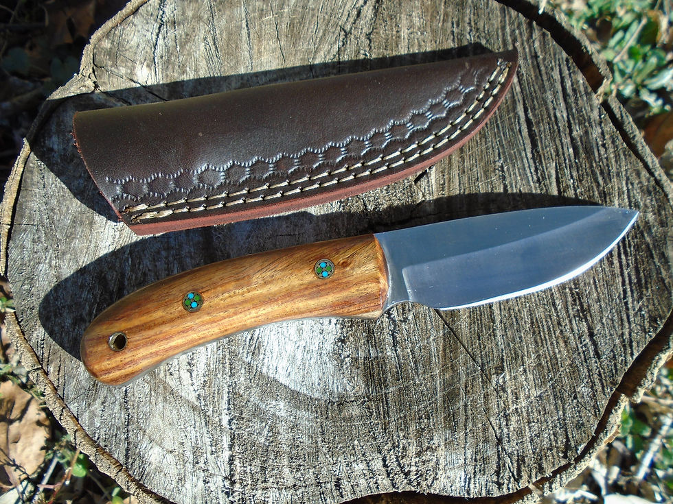 Thumbnail: Hunting Knife | Field-Mate Knife With Wood Handle And Sheath | EDC Hip Knife