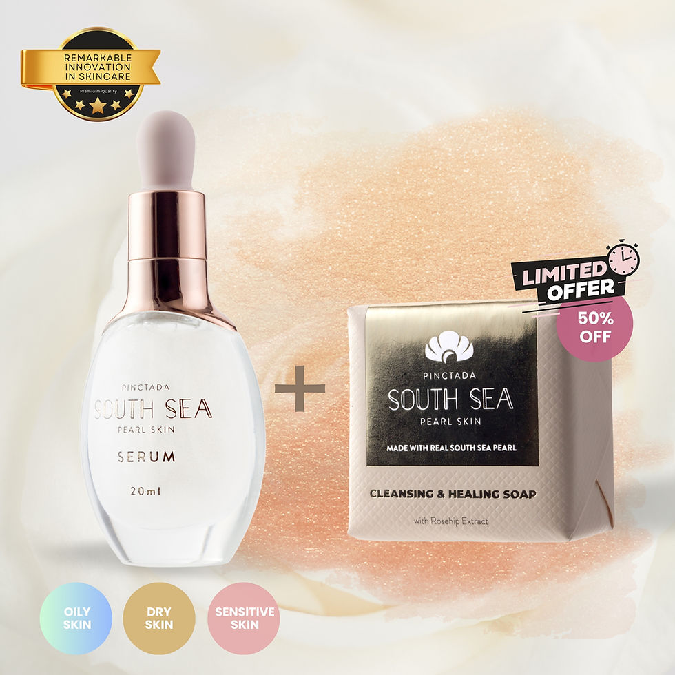 Pinctada Pearl Pimple Healing Serum & Blemish Lightening Soap for Clear Skin