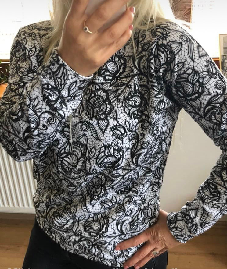 Mikina Černá krajka