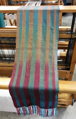 Hand Dyed Warp Scarf
