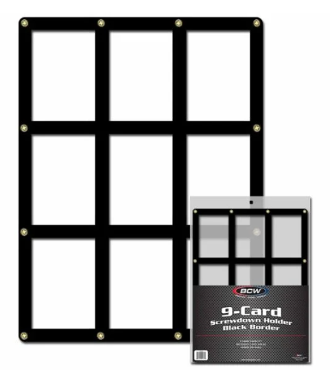BCW - 9 Card Screwdown Holder - Black Border