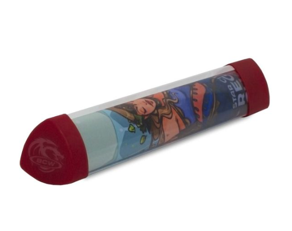 Thumbnail: BCW- Playmat Tube with Dice Cap - Red