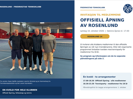 Påminnelse - invitasjon, offisiell åpning