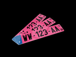 Plaques d'immatriculation provisoires