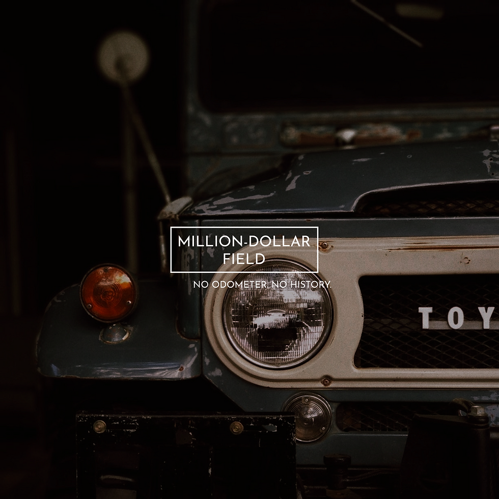 Million-dollar field no odometer
