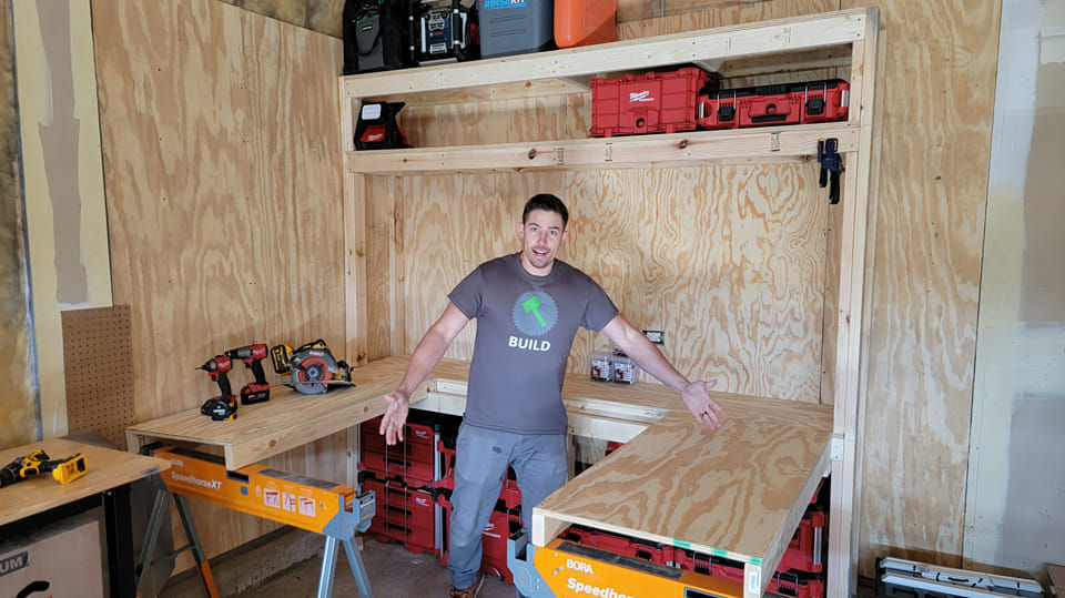 Sam at his workbench