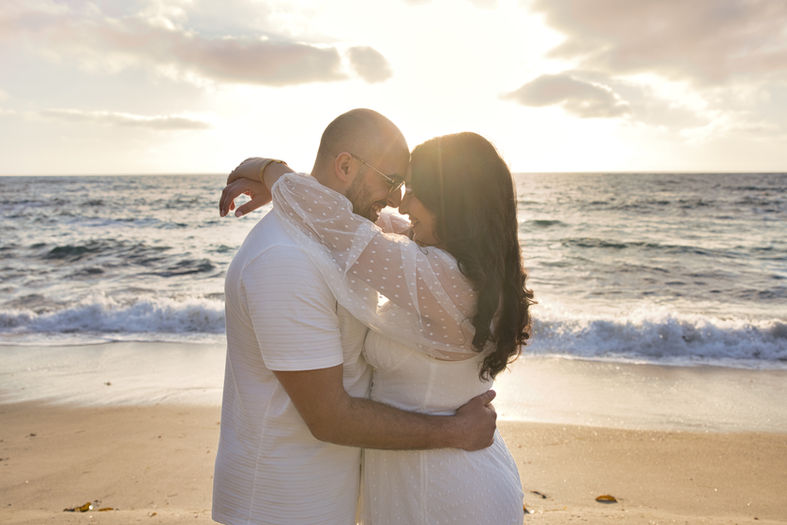 engagement photo shoot on the beach