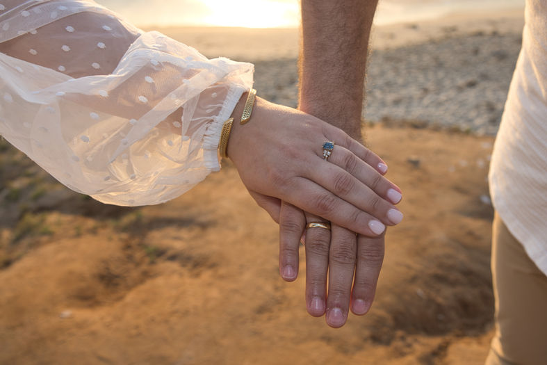 engagement photo shoot on the beach