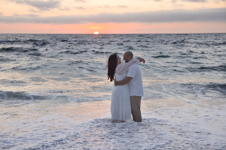 engagement photo shoot on the beach