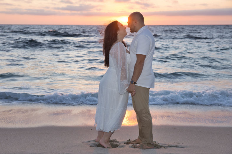engagement photo shoot on the beach