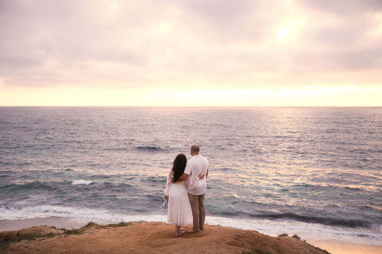 engagement photo shoot on the beach