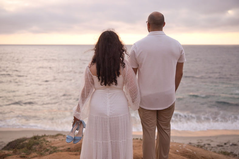 engagement photo shoot on the beach