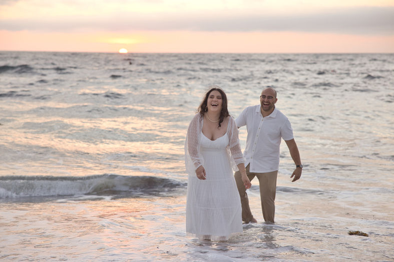 engagement photo shoot on the beach