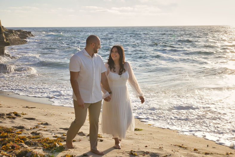 engagement photo shoot on the beach