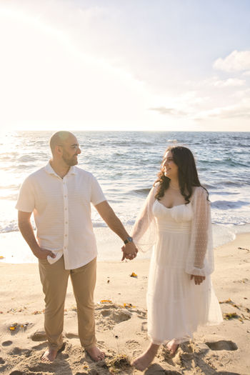engagement photo shoot on the beach