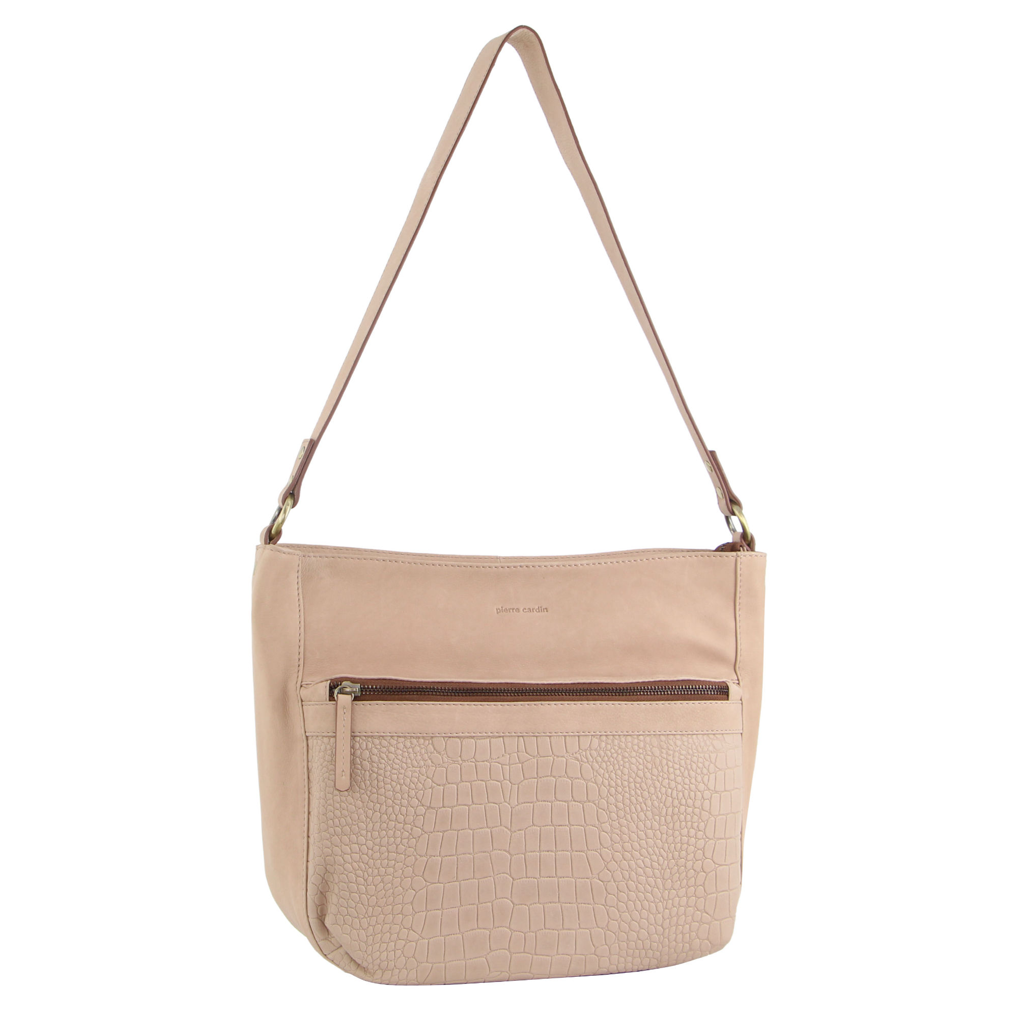 Pierre Cardin Large Woven Embossed Leather Women's Cross Body Bag