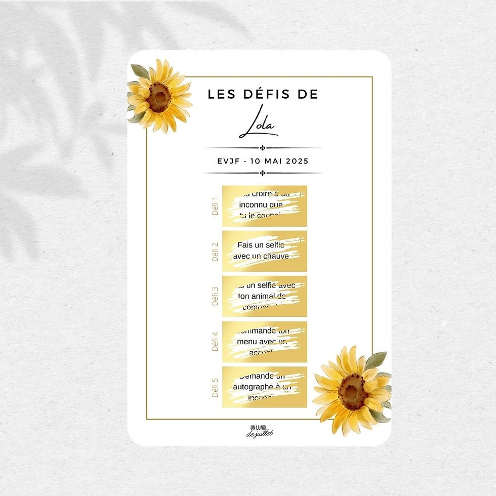 Miniature : Défis/Gages EVJF personnalisables sous forme de carte à gratter