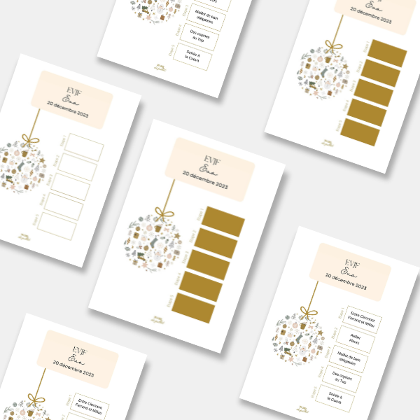 Miniature : Planning EVJF sous forme de carte à gratter à personnaliser