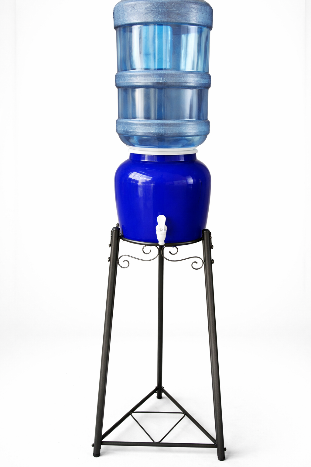 Crock Water Dispenser Metal Stand 33"-Metal Black