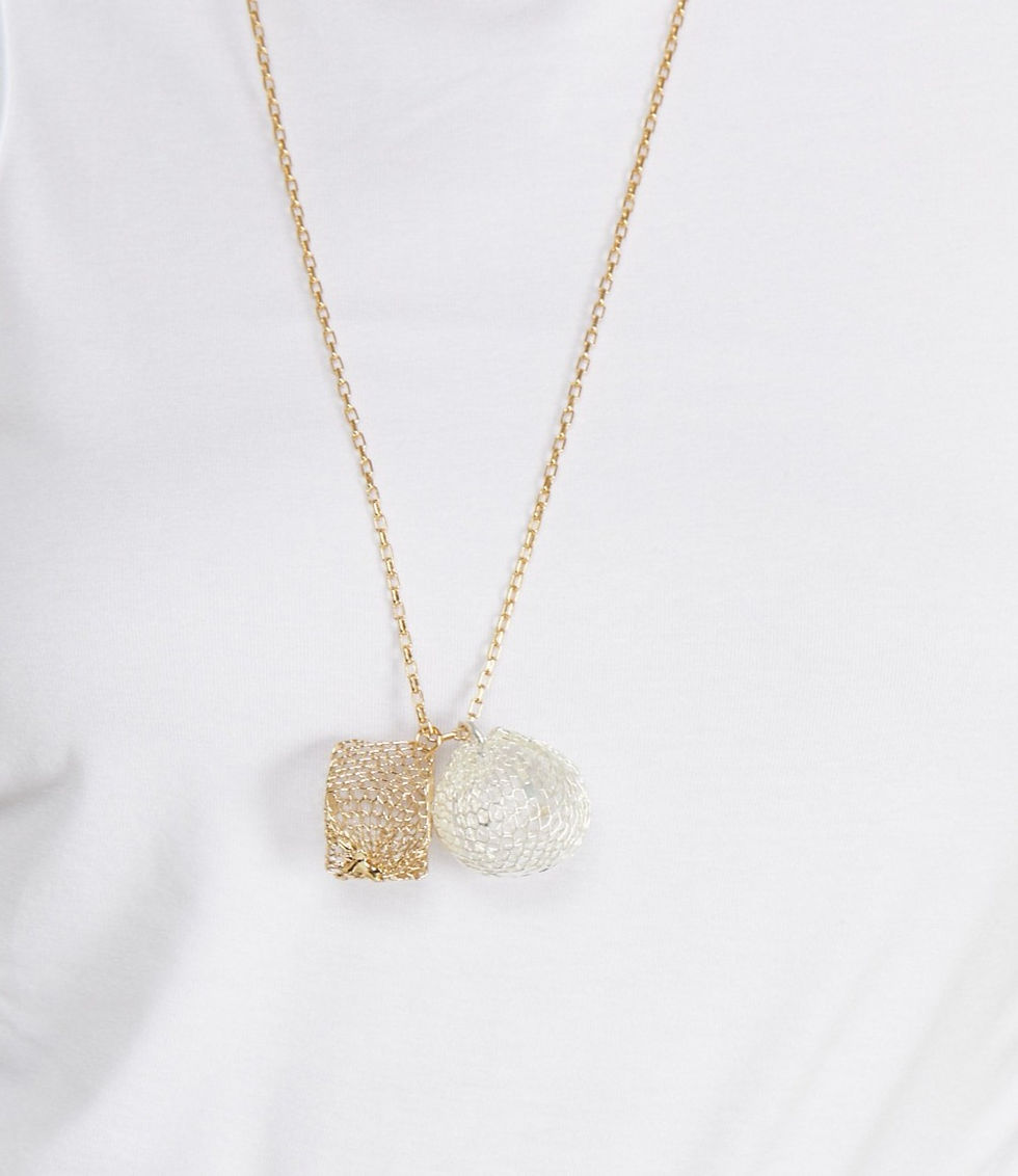 Cube & Bubble Necklace