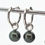 Thumbnail: Caledonia black Tahitian pearl detachable huggie earrings