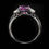 Thumbnail: Pink Sapphire and Cushion Diamond Ring (GIA Certified) - 6.5 size