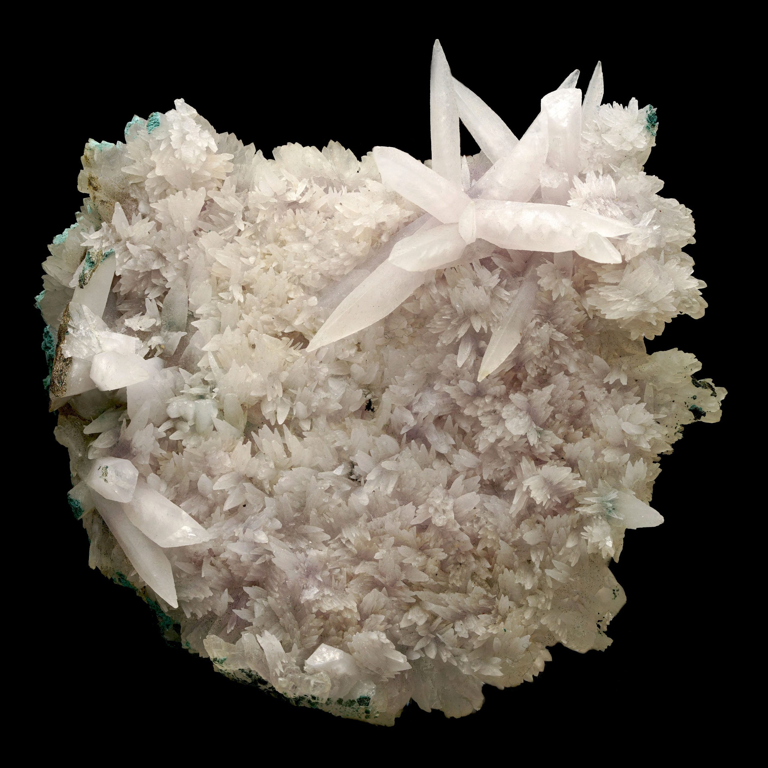 Exquisite Calcite on Amethyst from Brazil
