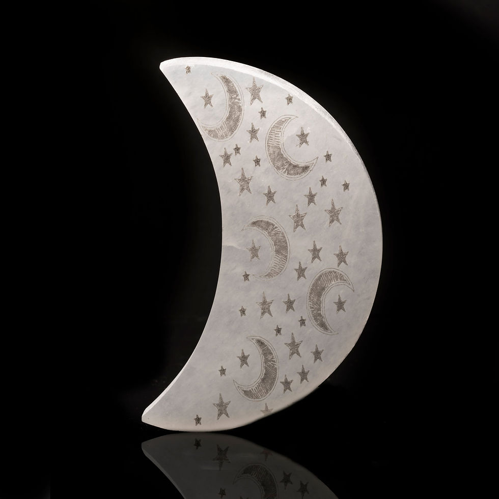 Selenite Crescent Moon