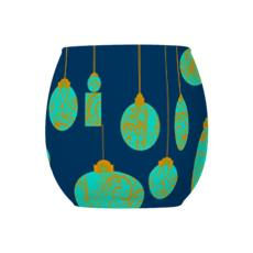 Turquoise baubles Tealight candle Holder