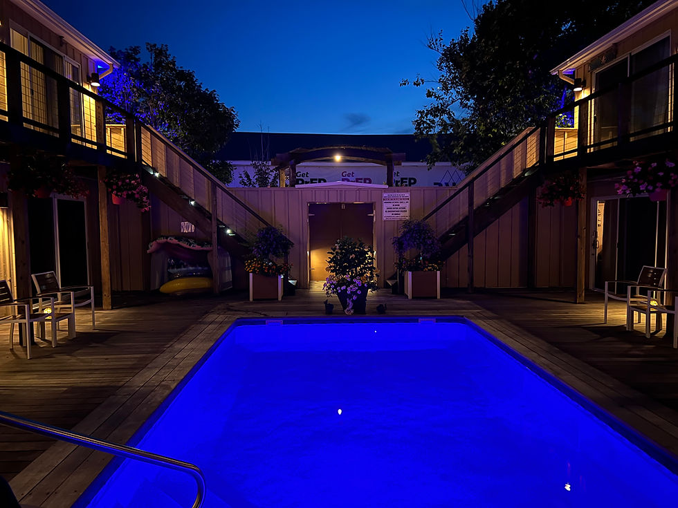 Courtyard at night