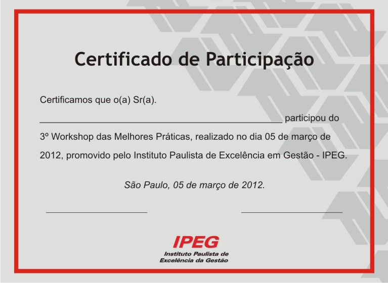 Certificado de Participação