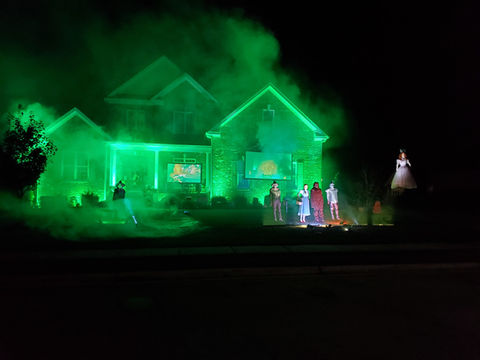 Haunted Halloween House Yard Display Greenville, North Carolina Wizard of Oz Dunhagan Road Fan Favorites