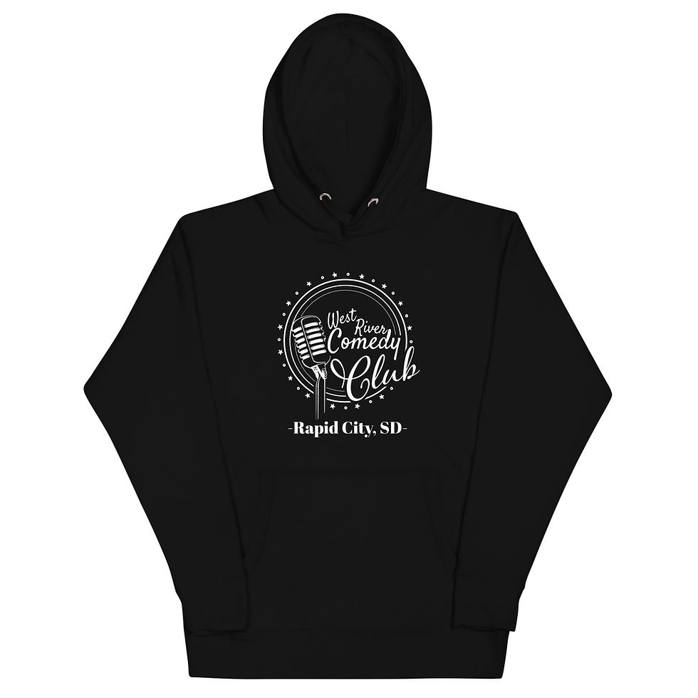 Hoodie White on Black