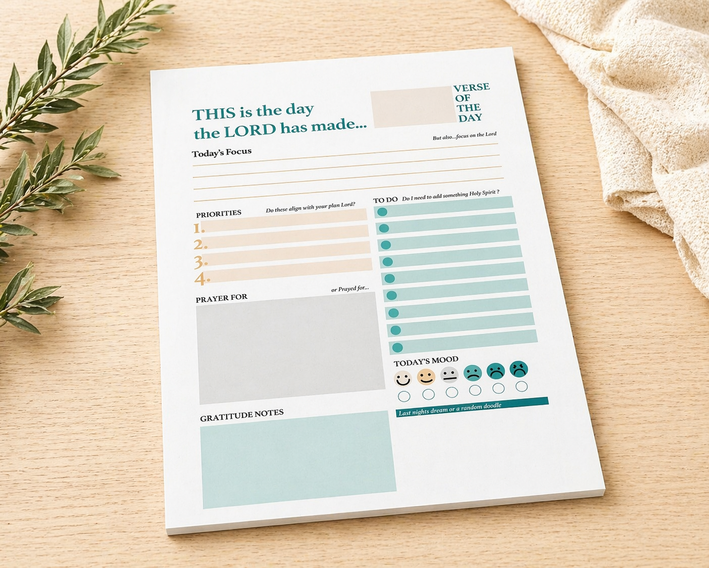 Daily Planner Notepad A5