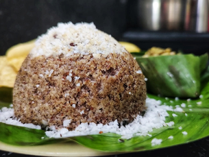 Egg Red Rice Puttu