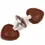 Miniaturbild: 1 Set Knebelverschluss Herz Braun